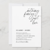 Niets Fancy gewoon Love Wedding Uitnodiging (Voorkant)