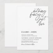 Niets Fancy gewoon Love Wedding Uitnodiging (Voorkant / Achterkant)