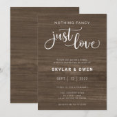 Niets Fancy gewoon Love Wedding Uitnodiging (Voorkant / Achterkant)