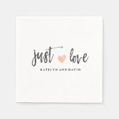 Niets Fancy gewoon Love Wedding Uitnodiging Servet (Voorkant)