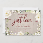 Niets Fancy gewoon Love Wedding White Floral Kaart (Voorkant)