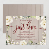 Niets Fancy gewoon Love Wedding White Floral Kaart (Voorkant / Achterkant)