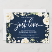 Niets Fancy gewoon Love Wedding White Floral Kaart (Voorkant)