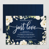 Niets Fancy gewoon Love Wedding White Floral Kaart (Voorkant / Achterkant)