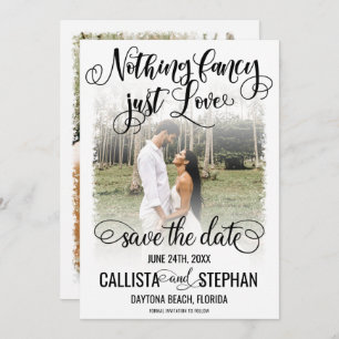 Niets Fancy gewoon Love White Black Photo Weddensc Save The Date