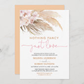 Niets Fancy gewoon van Boho Pampas Grass Wedding Kaart (Voorkant / Achterkant)