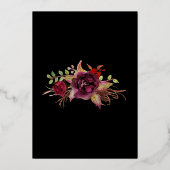 Niets Fancy gewoon van Bourgogne bloemen Folie Uitnodiging (Achterkant)