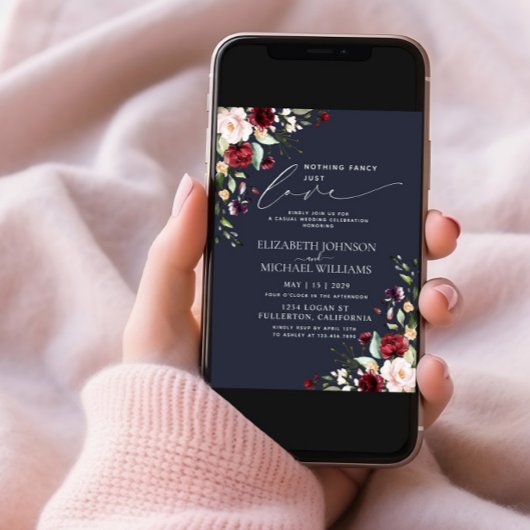 Niets Fancy gewoon van Bourgogne Blush Navy Blue Kaart