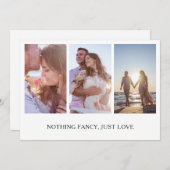 Niets Fancy gewoon van de Foto Collage Elopement Aankondiging (Voorkant / Achterkant)