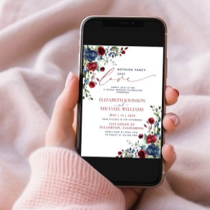 Niets Fancy gewoon van de marine Blue Burgundy Kaart