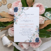 Niets Fancy, gewoon van Dusty Blue Blush Wedding Kaart