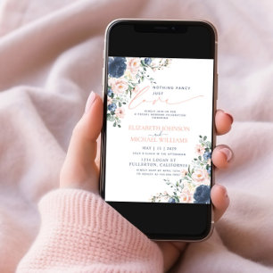 Niets Fancy, gewoon van Dusty Blue Blush Wedding Kaart