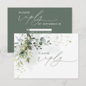 Niets Fancy gewoon van Eucalyptus Green RSVP (Voorkant / Achterkant)