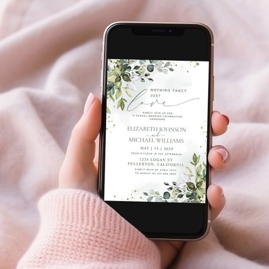 Niets Fancy gewoon van Eucalyptus Green Weddenscha Kaart