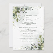 Niets Fancy gewoon van Eucalyptus Green Weddenscha Kaart (Voorkant)
