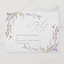 Niets Fancy gewoon van Floral Casual huwelijk RSVP Uitnodiging Briefkaart