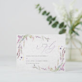 Niets Fancy gewoon van Floral Casual huwelijk RSVP Uitnodiging Briefkaart (Staand voorkant)