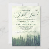 Niets Fancy gewoon van Foggy Green Pines Weddensch Kaart (Voorkant)