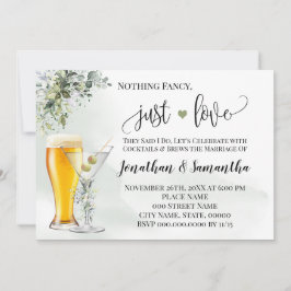 Niets Fancy gewoon van Greenery Elopement uitnodig Save The Date