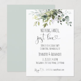 Niets fancy gewoon van huwelijksreceptie kaart