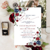 Niets Fancy gewoon van Navy Blue Burgundy Foto Kaart