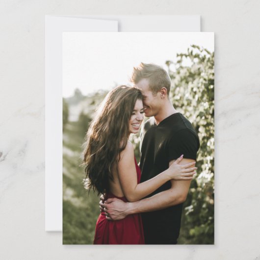 Niets Fancy gewoon van Navy Blue Burgundy Foto Kaart (Achterkant)