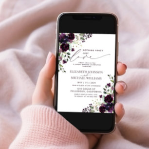 Niets Fancy gewoon van Plum Paarse Casual Foto Kaart