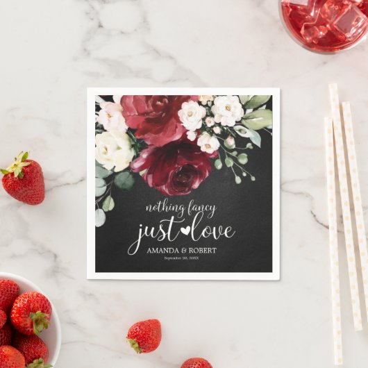 Niets Fancy gewoon van Rustic Chalk Burgundy Servet (Insitu)