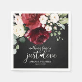 Niets Fancy gewoon van Rustic Chalk Burgundy Servet (Voorkant)