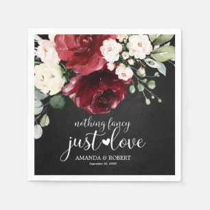 Niets Fancy gewoon van Rustic Chalk Burgundy Servet