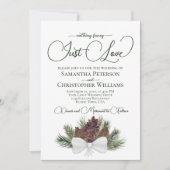 Niets Fancy gewoon van Rustic Pinecones Wedding Kaart (Voorkant)