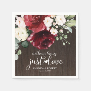 Niets Fancy gewoon van Rustic Wood Floral Servet