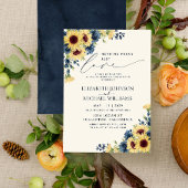 Niets Fancy, gewoon van soonnebloem blauw huwelijk Kaart