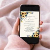 Niets Fancy, gewoon van soonnebloem blauw huwelijk Kaart