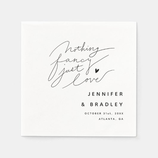 Niets Fancy gewoon van White Dinner Servet (Voorkant)