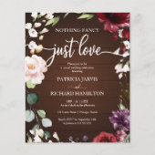 Niets Fancy goedkope huwelijksuitnodigingen (Voorkant)