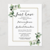 Niets Fancy Greenery Budget Wedding Uitnodiging (Voorkant)