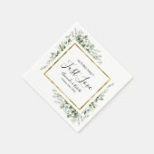 Niets Fancy Greenery Gold Wedding Servet (Hoek)