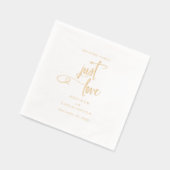 Niets Fancy, hou gewoon van bruiloftsgoud Folie Servetten (Links)