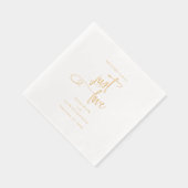 Niets Fancy, hou gewoon van bruiloftsgoud Folie Servetten (Rechts)