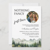 Niets Fancy, hou gewoon van Casual trouwfoto Kaart (Voorkant)