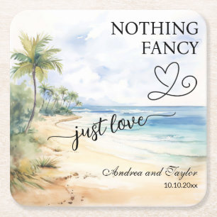 Niets Fancy, hou gewoon van een elegante bruiloft Kartonnen Onderzetters