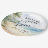 Niets Fancy, hou gewoon van een elegante bruiloft Papieren Bordje (Gekanteld)