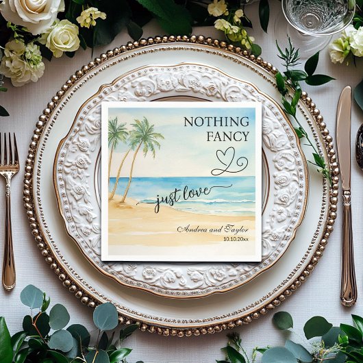 Niets Fancy, hou gewoon van een elegante bruiloft Servet