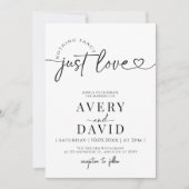 Niets Fancy, hou gewoon van een minimale bruiloft Kaart (Voorkant)