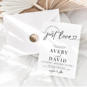 Niets Fancy, hou gewoon van een minimale bruiloft Kaart