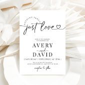Niets Fancy, hou gewoon van een minimale bruiloft Kaart