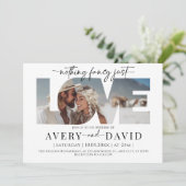 Niets Fancy, hou gewoon van een minimale huwelijks Kaart (Staand voorkant)
