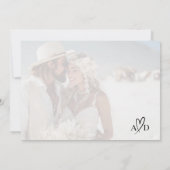 Niets Fancy, hou gewoon van een minimale huwelijks Kaart (Achterkant)