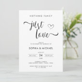 Niets Fancy, hou gewoon van een minimale huwelijks Kaart (Staand voorkant)